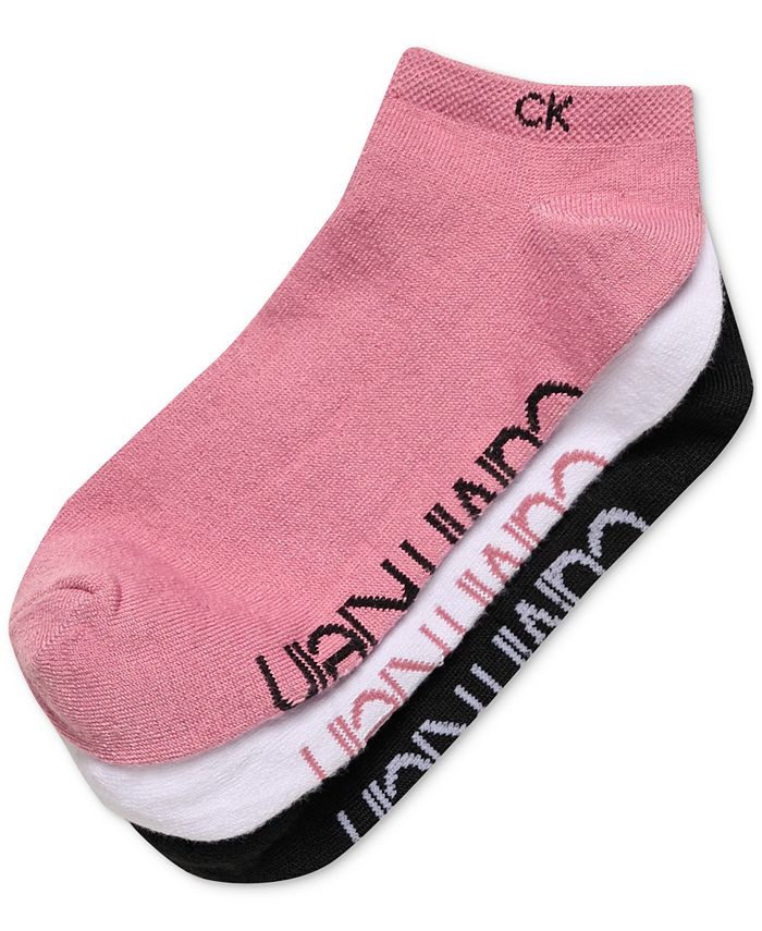 Calvin Klein Women's 3-Pk. Supersoft No Show Logo Socks - Macy's