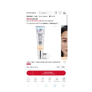$35 CC+ Cream with SPF 50+ - IT Cosmetics | Sephora