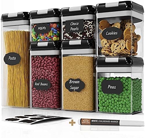 Chef's Path Airtight Food Storage Containers for Kitchen & Pantry Organization and Storage (7 Pack)