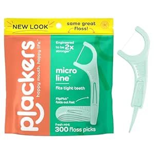 Micro Line Dental Floss Picks Fresh Mint Flavor, 300 Count