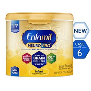 Enfamil NeuroPro Infant Formula - Brain Building Nutrition Inspired by Breast Milk - Reusable Powder Tub, 20.7 oz (Pack of 6) @ Amazon