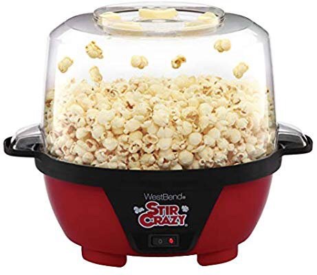 West Bend 82505 Stir Crazy Popcorn Popper, 6-Quart