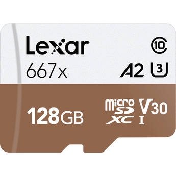 128GB Professional 667x microSDXC Memory Card