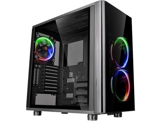 Thermaltake View 31 RGB Dual Tempered Glass ATX Tt LCS Certified Black Gaming Mid Tower 机箱