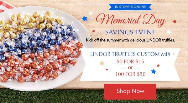 Lindt LINDOR Truffles Custom Mix Memorial Day Sale