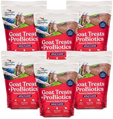 Amazon.com: Manna Pro Goat Treats with Probiotics – Daily Goat Treats - Apple Flavor - Pack of 6 – 30 Pounds of Goat Treats