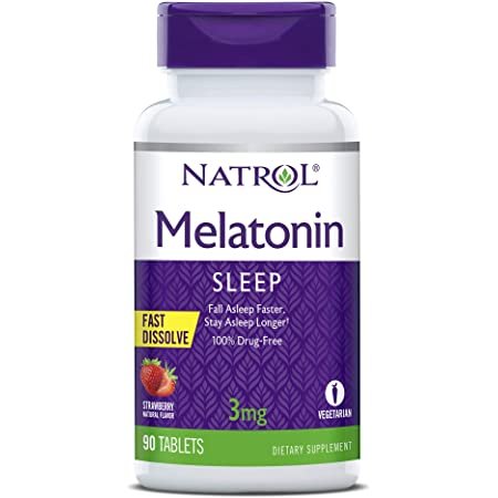 Natrol Melatonin Fast Dissolve Tablets, Helps You Fall Asleep Faster, Stay Asleep Longer