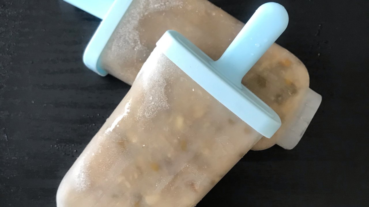 自制2款不同口味的糯米冰棒