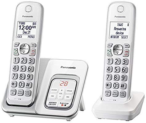 Expandable Cordless Phone System with Answering Machine and Call Block