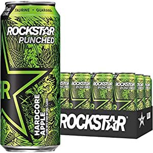 Rockstar Energy Drink Punched Hardcore Apple, 16 oz  (12 Pack)