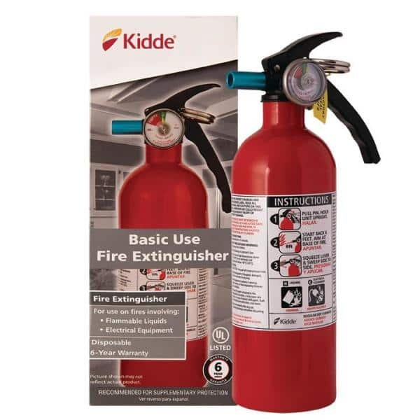 Kidde Fire Extinguisher with Mount Bracket and Strap