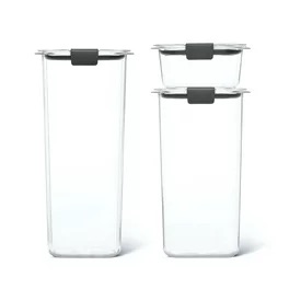 Rubbermaid Brilliance Pantry Set of 3 Food Storage Canisters with Latching Lids - Walmart.com