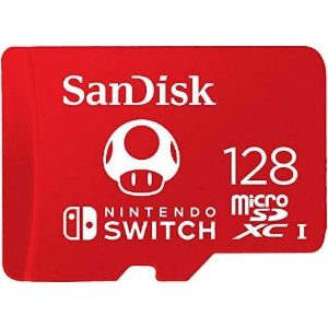 史低价：SanDisk 128GB 蘑菇队长主题 microSDXC 存储卡