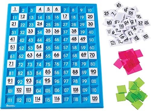 Amazon.com: Learning Resources 120 Number Board, Tray & Numbered Tiles, Common Core Math, 181 Piece, Ages 6+: Office Products  120百数板