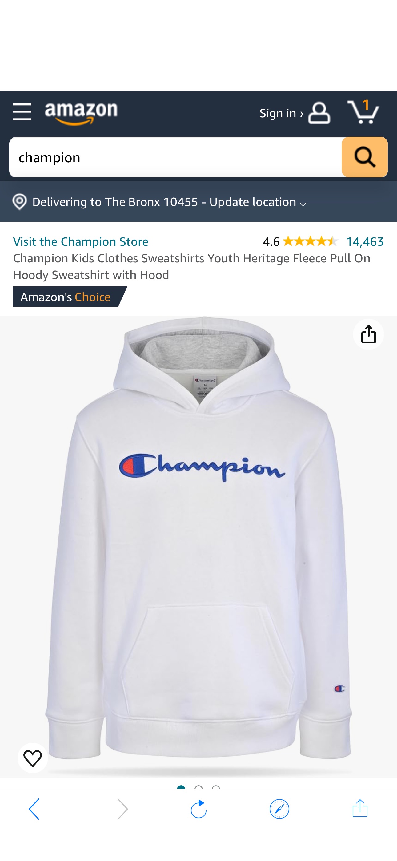 Amazon.com: Champion Kids Clothes Sweatshirts Youth Heritage Fleece Pull On Hoody Sweatshirt with Hood: Clothing, Shoes & Jewelry