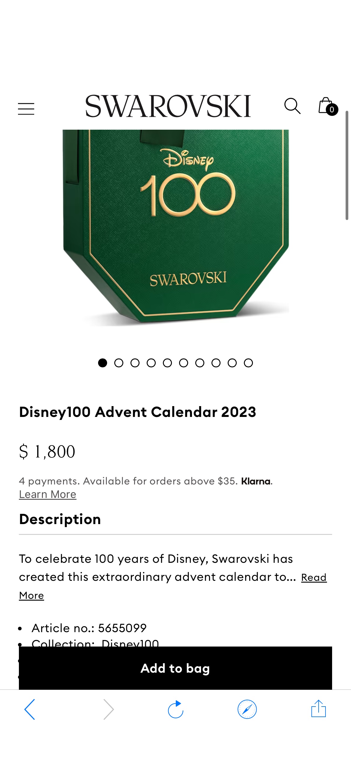 Disney100 Advent Calendar 2023 | Swarovski