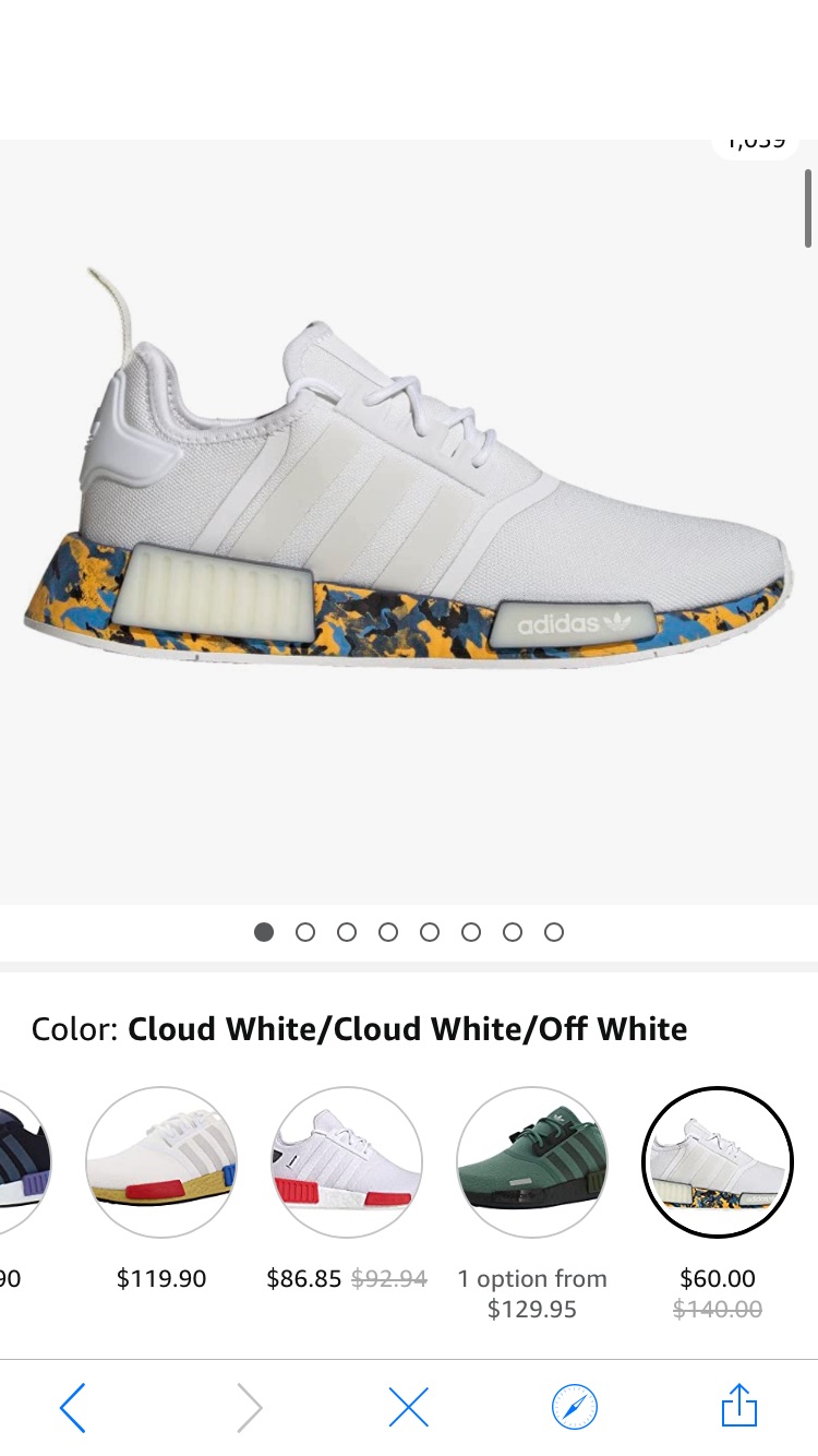 Amazon.com | adidas NMD Shoes Men's, White, Size 10 | 运动鞋