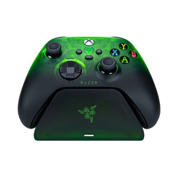 x Xbox 联名限量版无线手柄 + 充电底座 透明外壳设计
