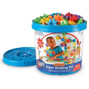 Learning Resources 儿童150件豪华齿轮拼插玩具桶