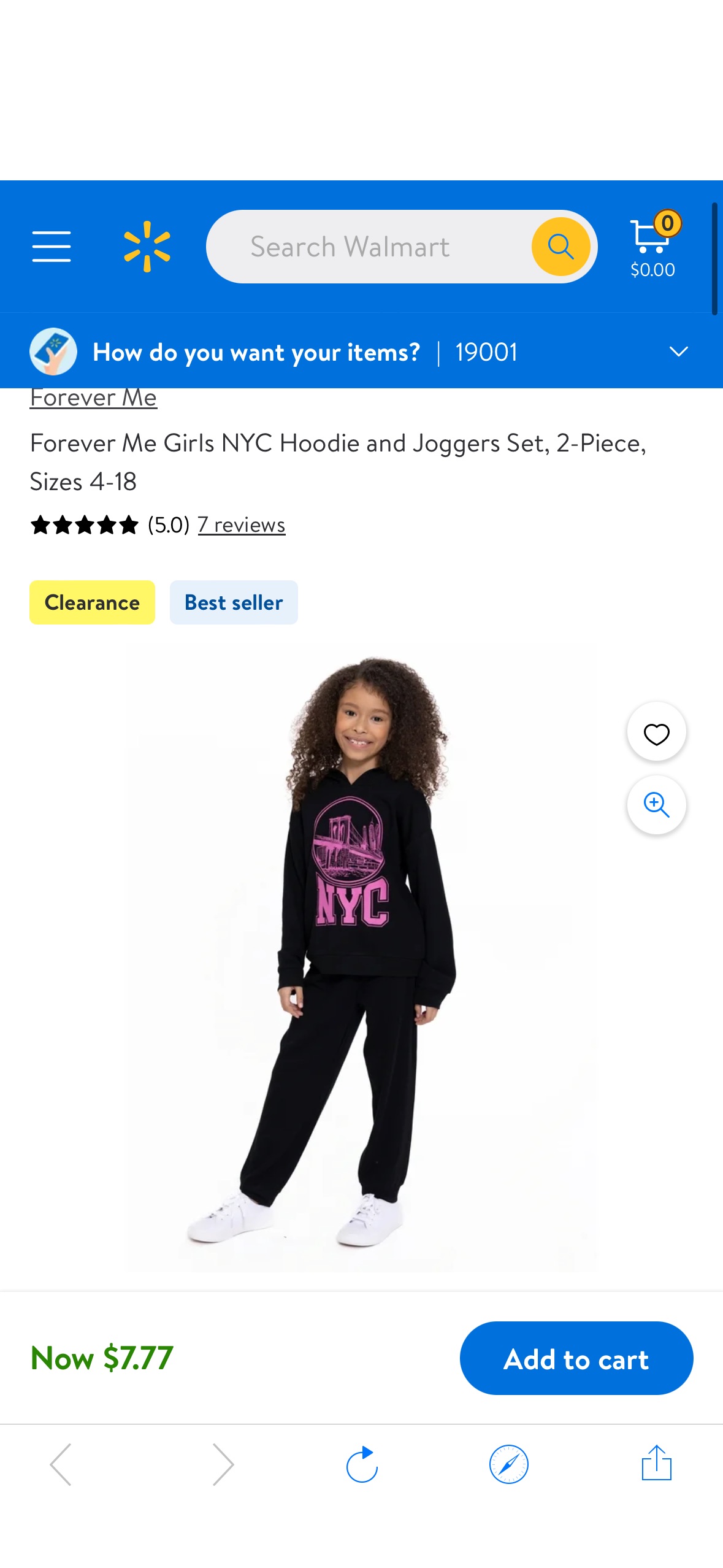Forever Me Girls NYC Hoodie and Joggers Set, 2-Piece, Sizes 4-18 - Walmart.com