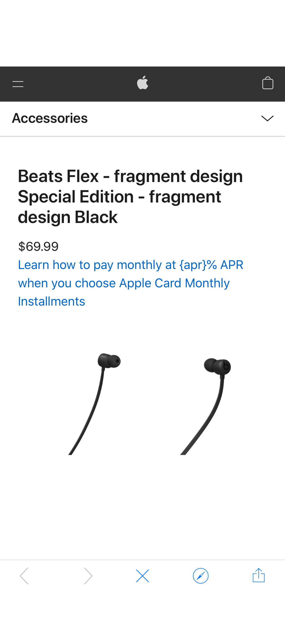 Beats Flex - fragment design Special Edition - fragment design Black - Apple 
beats 与 fragment限量款联名耳机