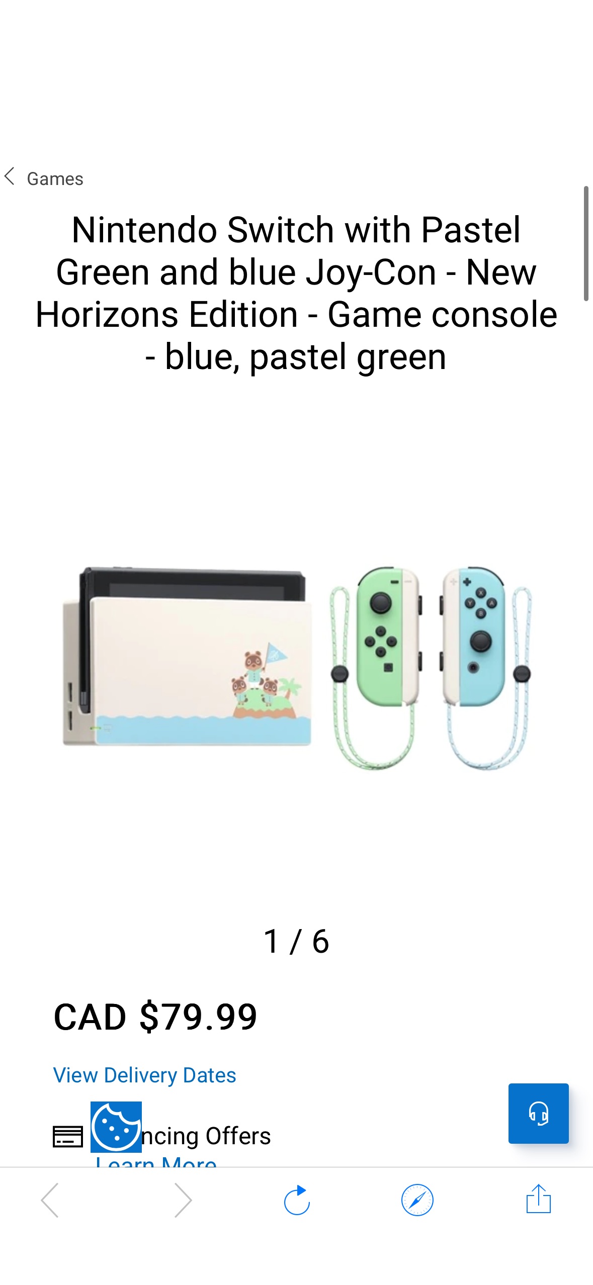 Nintendo Switch with Pastel Green and blue Joy-Con - New Horizons Edition - Game console - blue, pastel green | Dell Canada