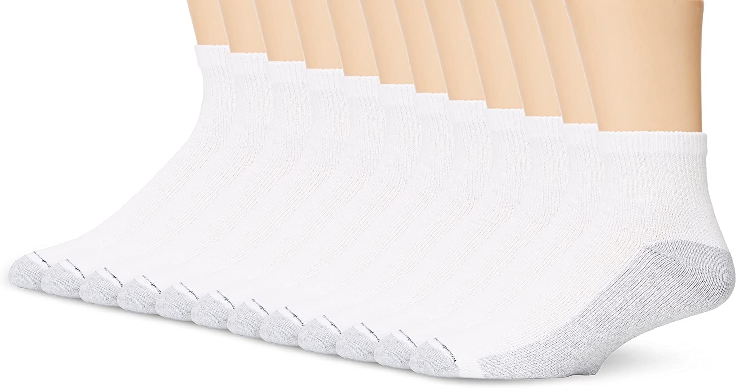 Hanes Men`s Ankle Socks, 纯棉袜子12双