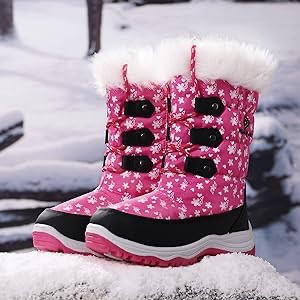 Amazon.com | DREAM PAIRS Nordic Boys Girls Slip Resistant Faux Fur Lined Knee High Winter Snow Boots