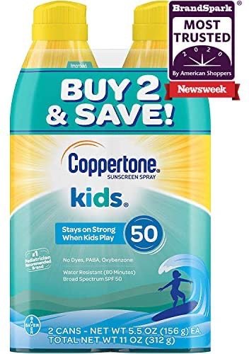 Coppertone KIDS Sunscreen Continuous Spray (5.5 Ounce, Pack of 2)