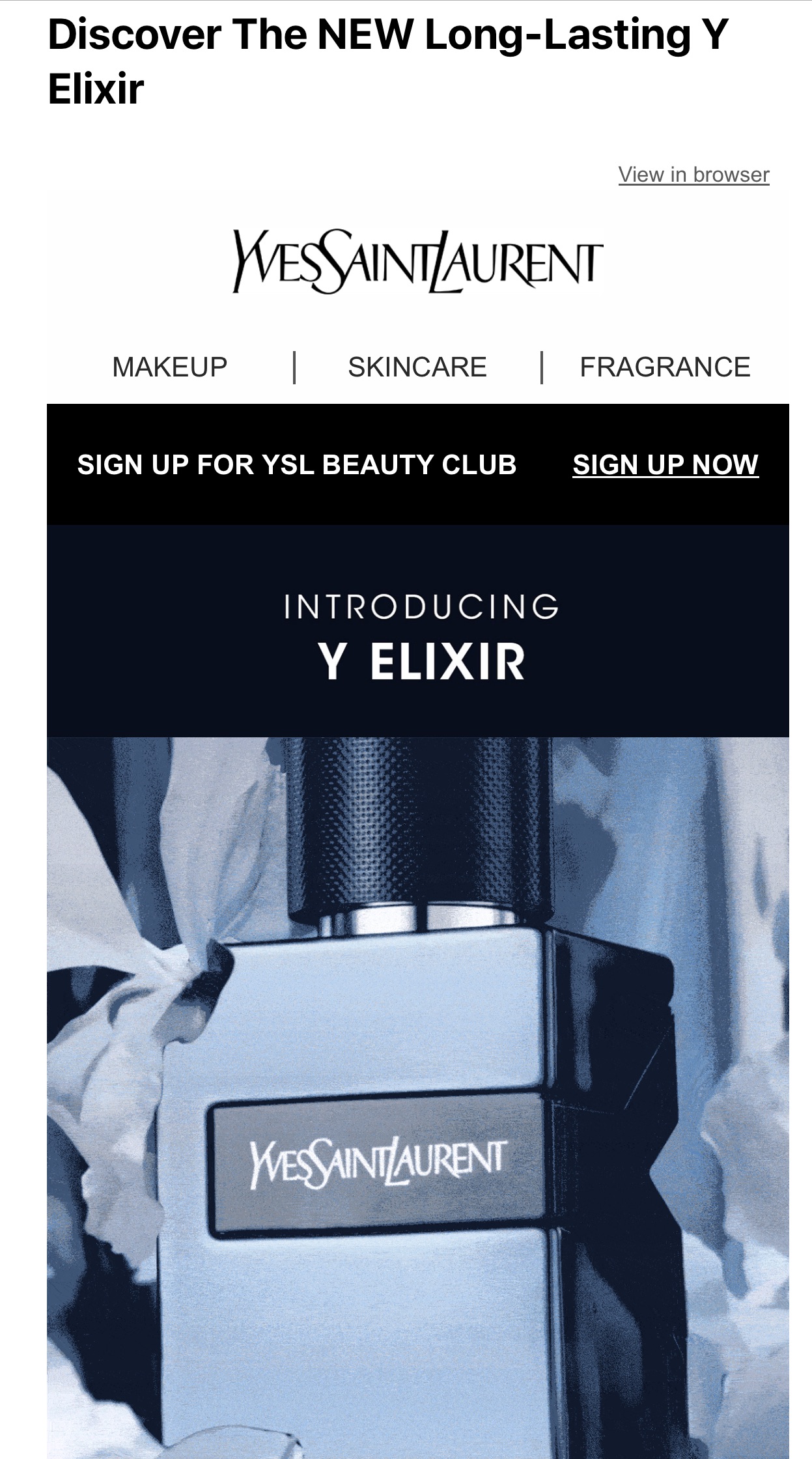 YSL Beauty 上新 Y Elixir - Long-Lasting Men's Cologne