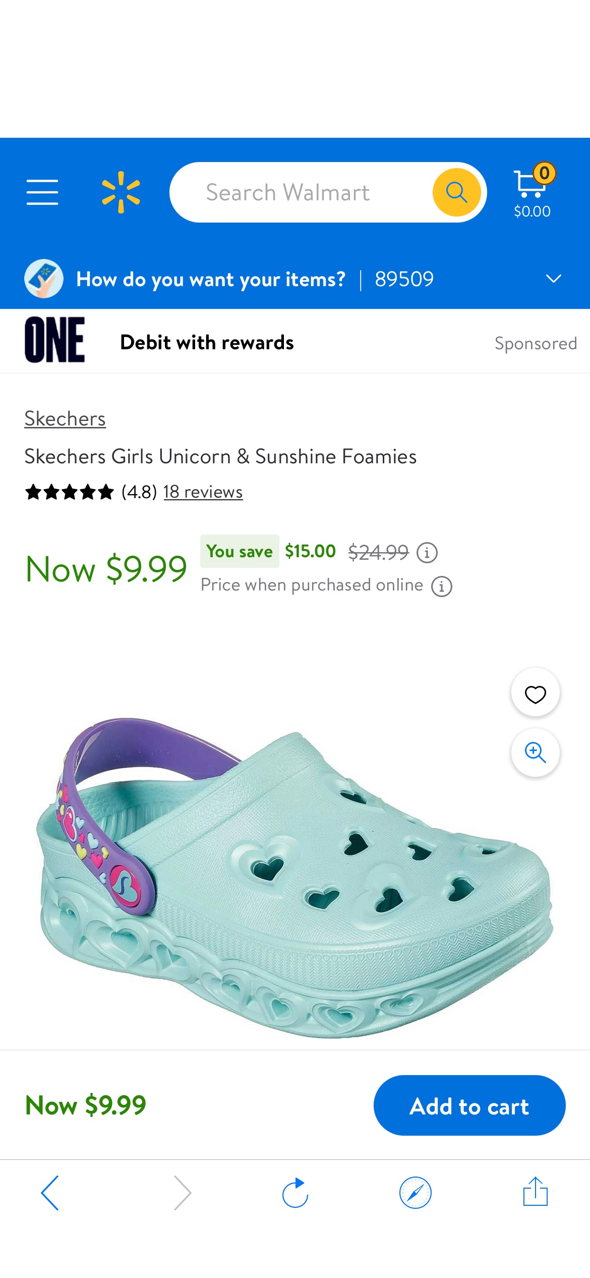 Skechers Girls Unicorn & Sunshine Foamies - Walmart.com女童凉鞋