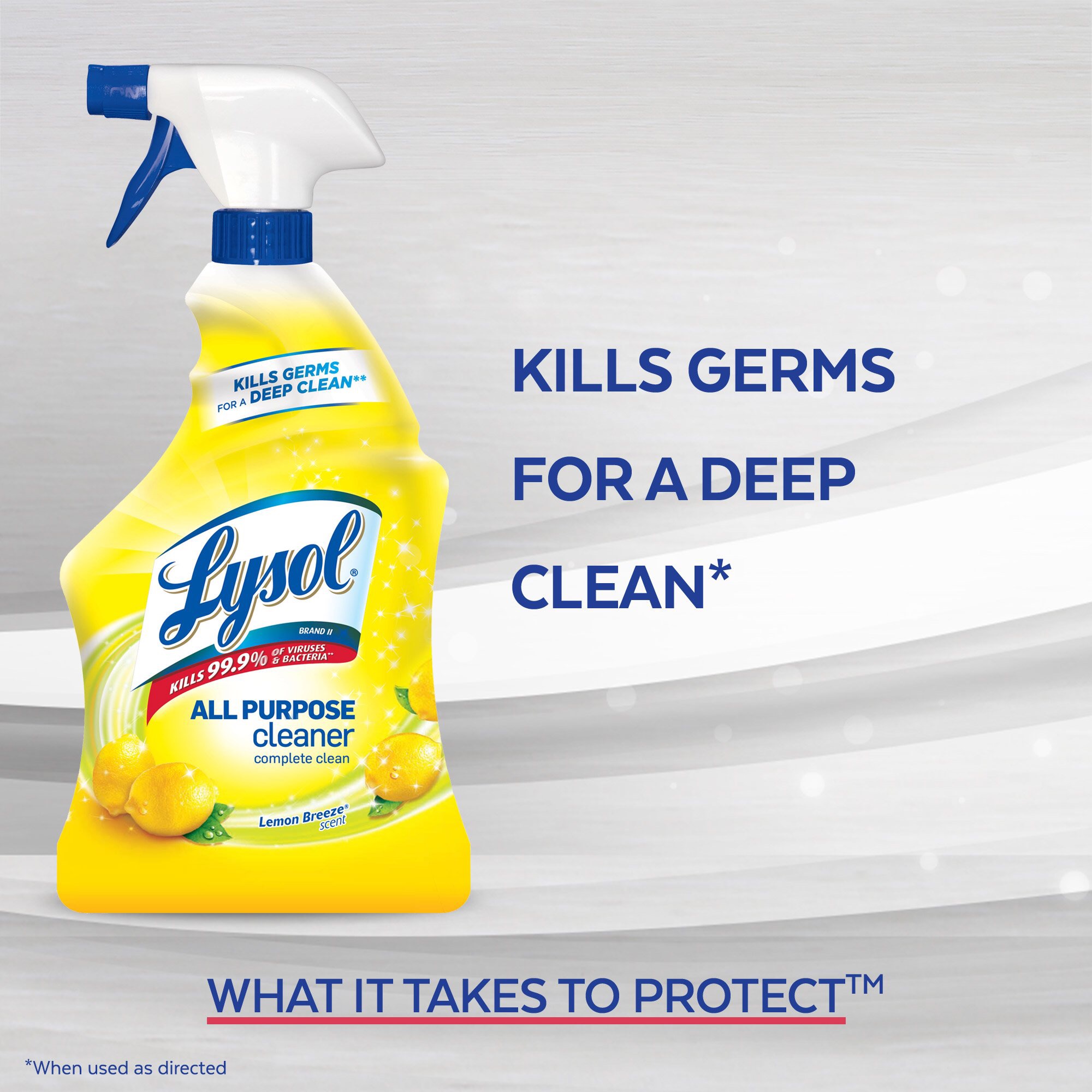 多功能清洁喷雾
Lysol All Purpose Cleaner Spray, Lemon Breeze, 32oz - Walmart.com - Walmart.com