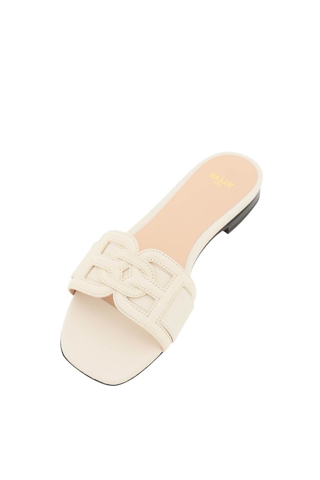 Women's Leather Peoni Slides by Bally | Coltorti Boutique 拖鞋