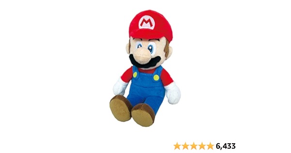 Little Buddy Super Mario All Star Collection 1414 Mario Stuffed Plush, Multicolored,9.5"