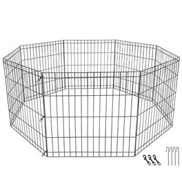 Vibrant Life 8- Panel Wire Pet Exercise Play Pen with Door, 42"H