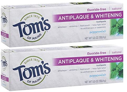 Tom's of Maine 预防牙菌斑无氟美白牙膏156g 2支