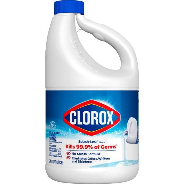Clorox 77 fl. oz. Splash-Less Concentrated Disinfecting Regular Liquid Bleach