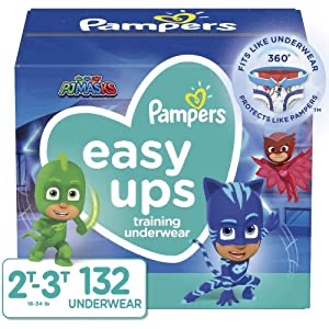 尿不湿Amazon.com: Pampers Easy Ups Training Pants Boys and Girls, 2T-3T (Size 4), 132 Count, Enormous Pack : Everything Else
