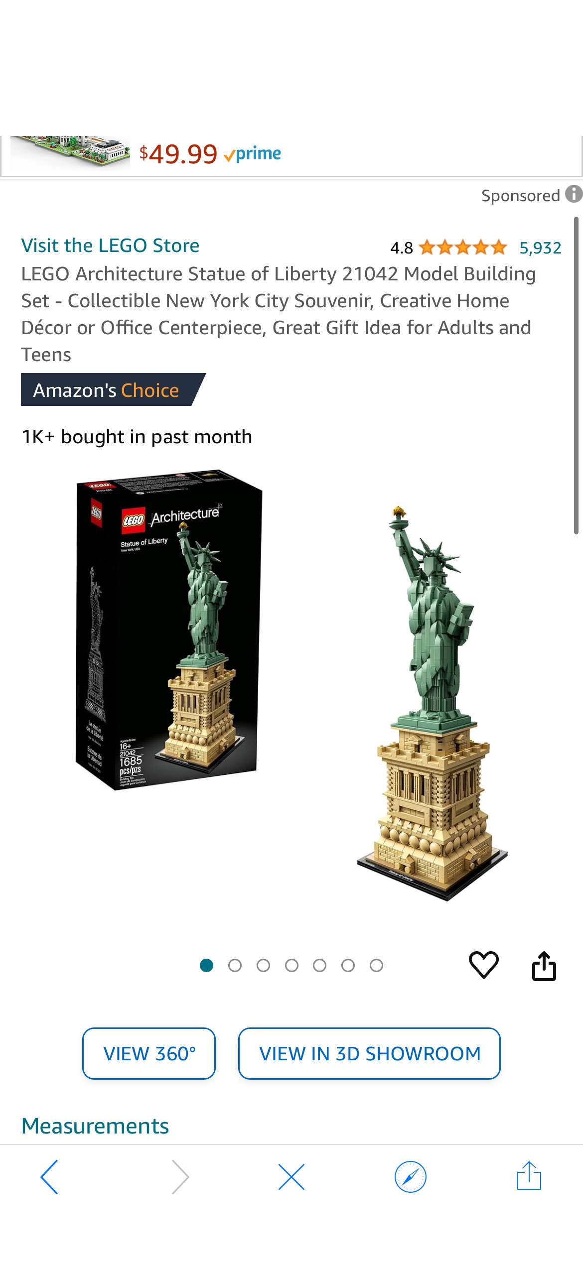 Amazon.com: LEGO Architecture Statue of Liberty 21042 Model Building Set - Collectible New York City Souvenir, Creative Home Décor or Office Centerpiece, Great Gift Idea for Adults and Teens : Toys & 