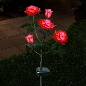 XLUX 玫瑰造型户外太阳能防水庭院灯