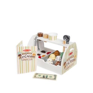 $29.99 Melissa & Doug Scoop & Serve Ice Cream Counter Play Set - Ages 3+ 经典冰激凌玩具套装
