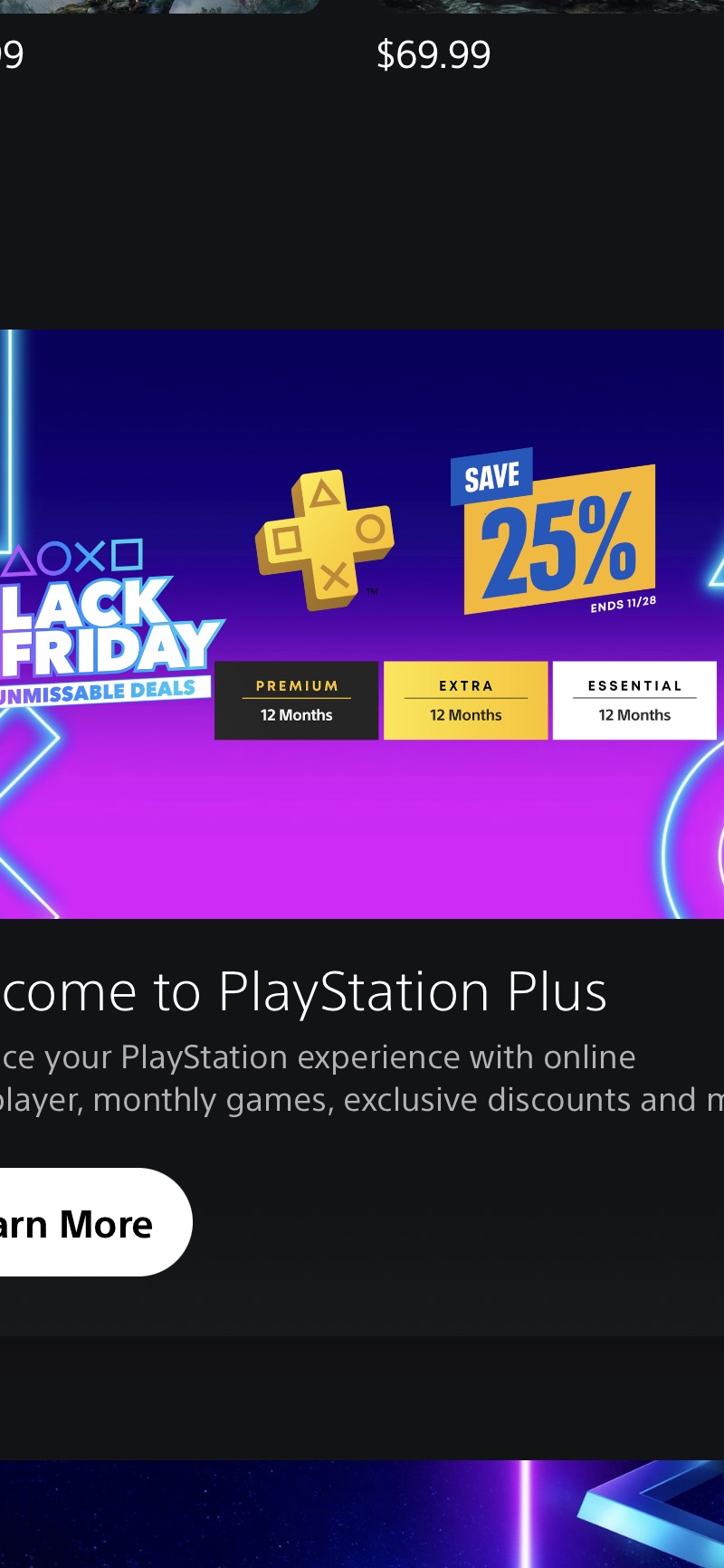 PlayStation®Plus 现有黑五特价订阅一年75折活动 11/28截止