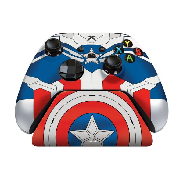 Razer Wireless Xbox Controller and Quick Charging Stand Captain America Edition