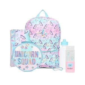 FAB Little & Big Girls 5-Pc. Unicorn Backpack & Accessories Set