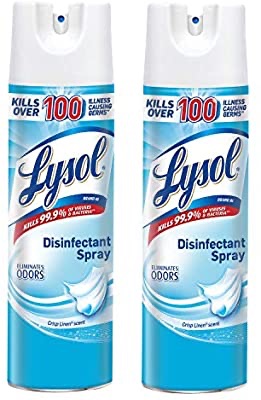 Amazon.com: Lysol Disinfectant Spray, Crisp Linen, 38 Oz (2X19 Oz): Health & Personal Care消毒杀菌喷雾