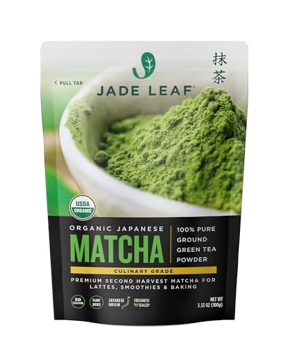 Amazon.com: Jade Leaf Matcha Organic Green Tea Powder, Culinary Grade, Premium Second Harvest - Authentically Japanese (3.53 Ounce Pouch) : Grocery & Gourmet Food