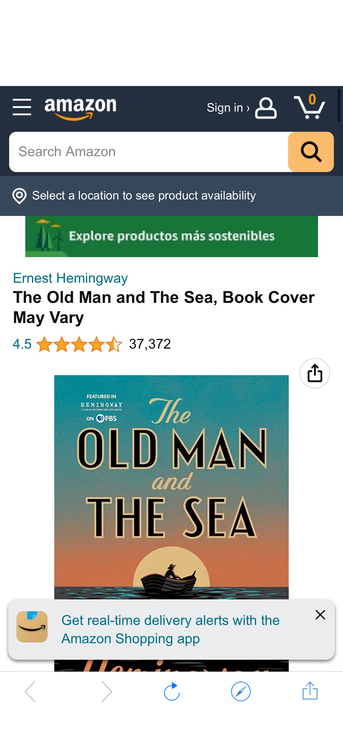 The Old Man and The Sea, Book Cover May Vary: Hemingway, Ernest: 9780684801223: Amazon.com: Books