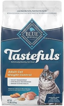 Tastefuls Weight Control Natural Adult Dry Cat Food, Chicken 15lb bag