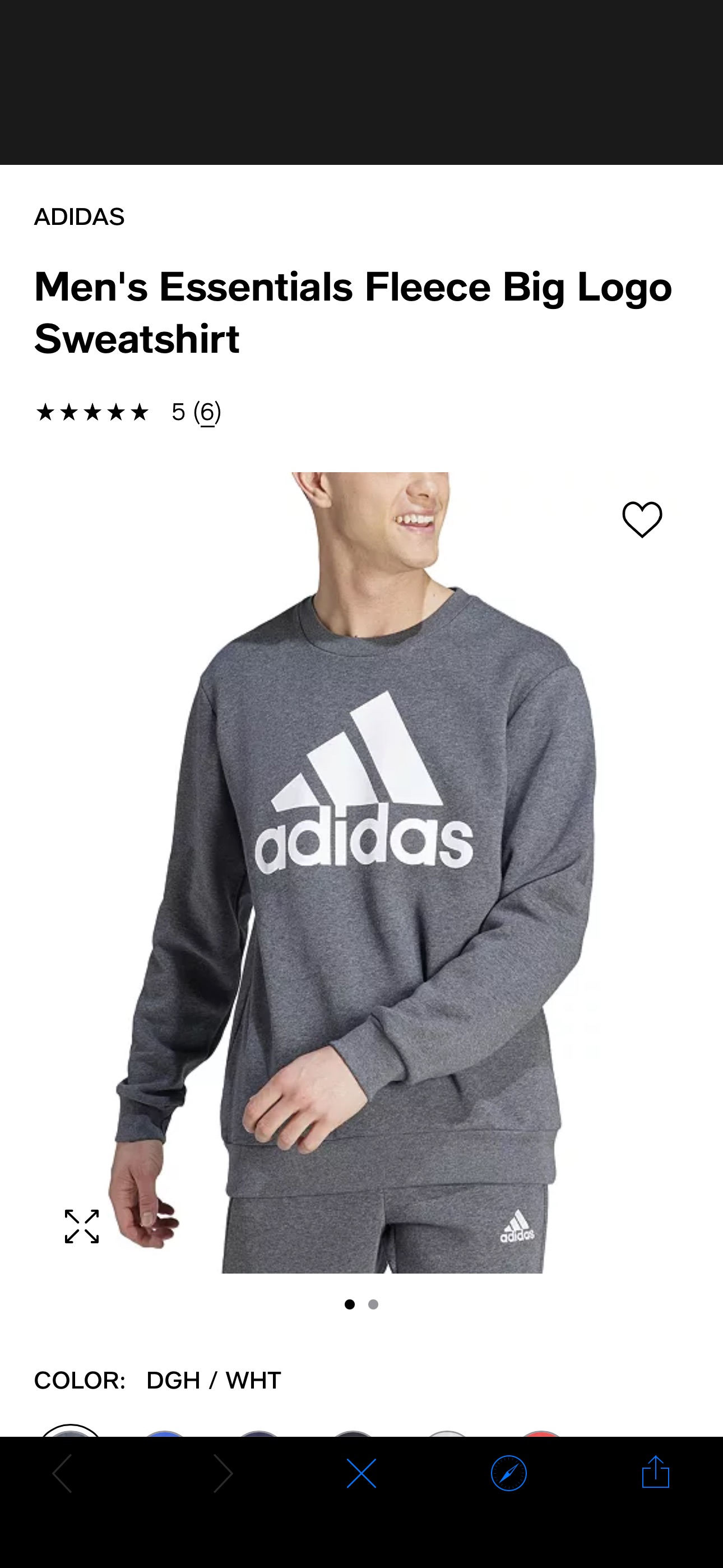 adidas Men's Essentials Fleece Big Logo Sweatshirt - Macy's