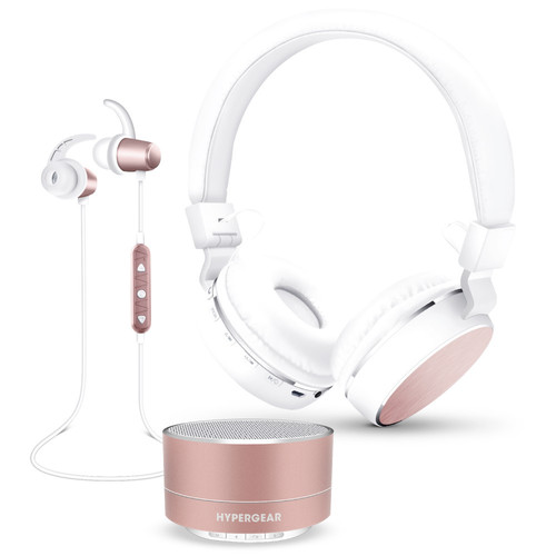 HyperGear无线蓝牙 入耳式耳机 耳罩式耳机和便携式扬声器三件式音频套装  三色可选